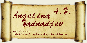 Angelina Hadnađev vizit kartica